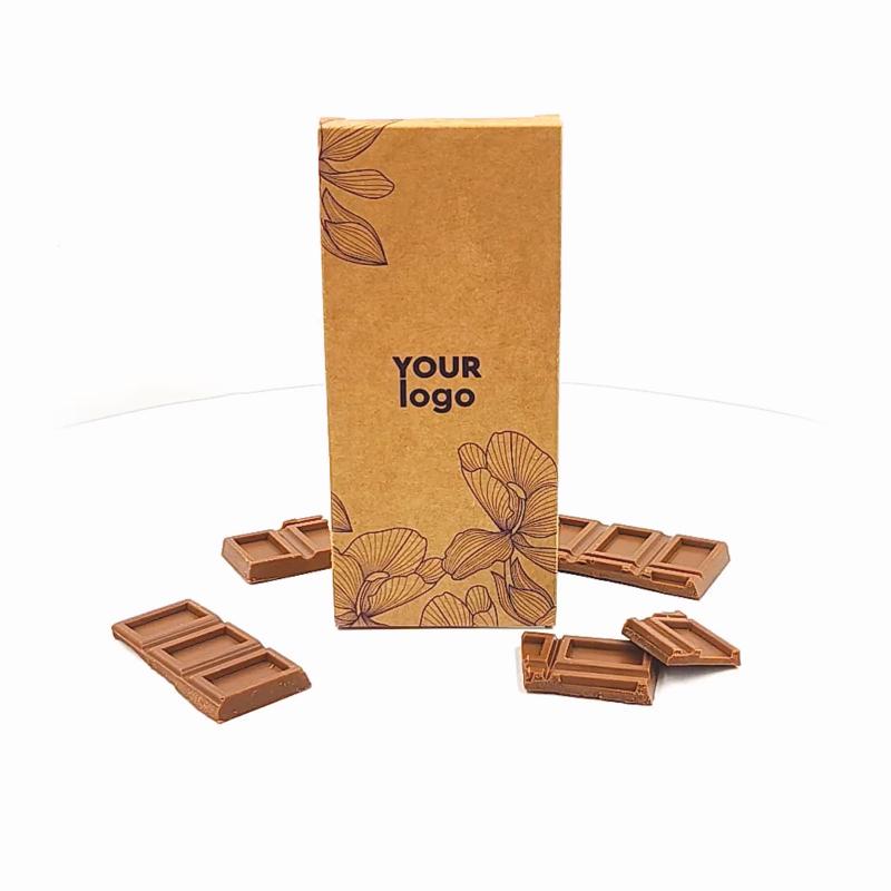 Шоколадная плитка с логотипом 85 г "Пенал" крафт